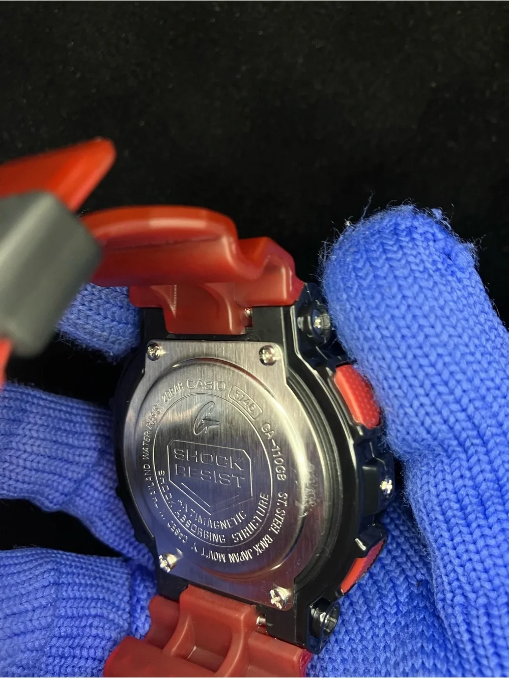 Custom G Shock Red and Black Colorway